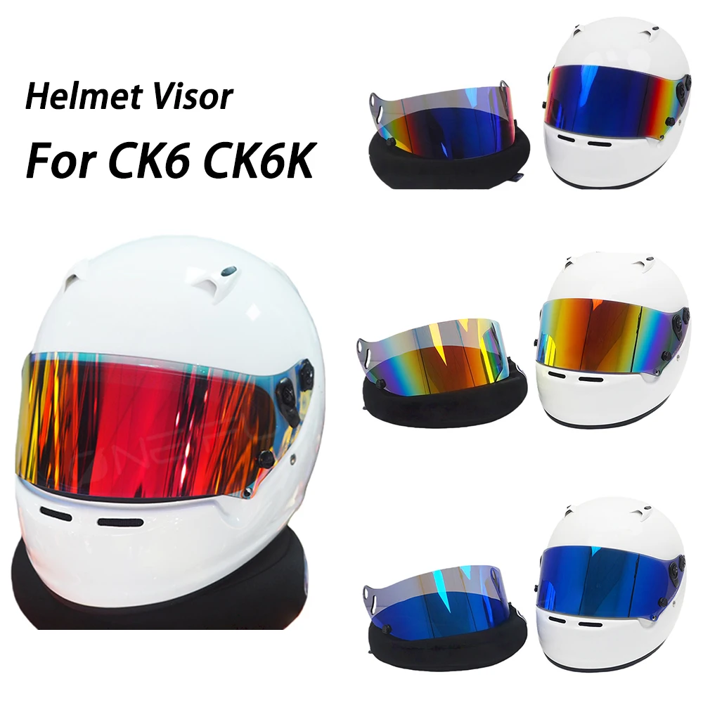 دراجة نارية خوذة قناع المضادة للأشعة فوق البنفسجية PC عدسة CK6 نموذج الدخان الظلام استبدال قناع ل CK-6 CK6K قناع درع ل Arai