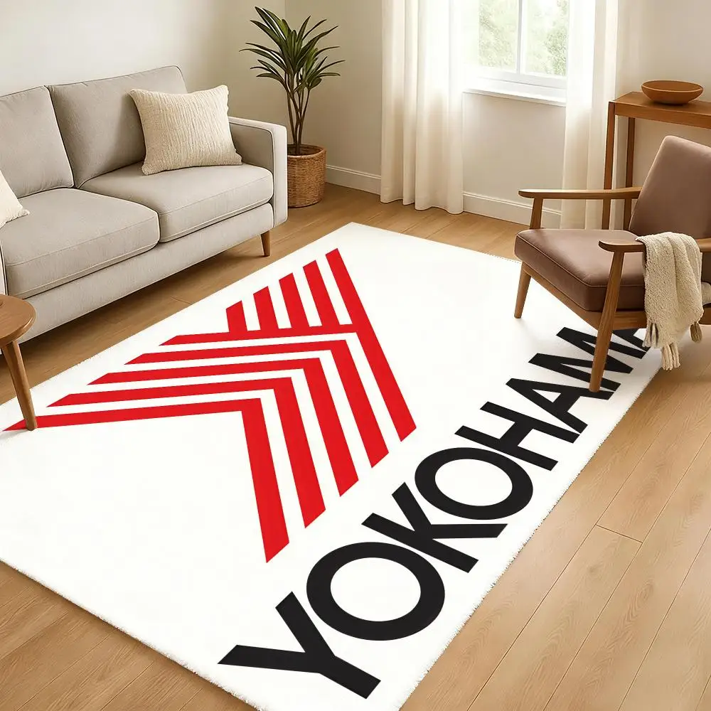 Yoko-hamas Tires Floor Mat Soft Thickened Absorbent Non-Slip Bedroom Living Room Door Mat Home Decor Flannel Rugs