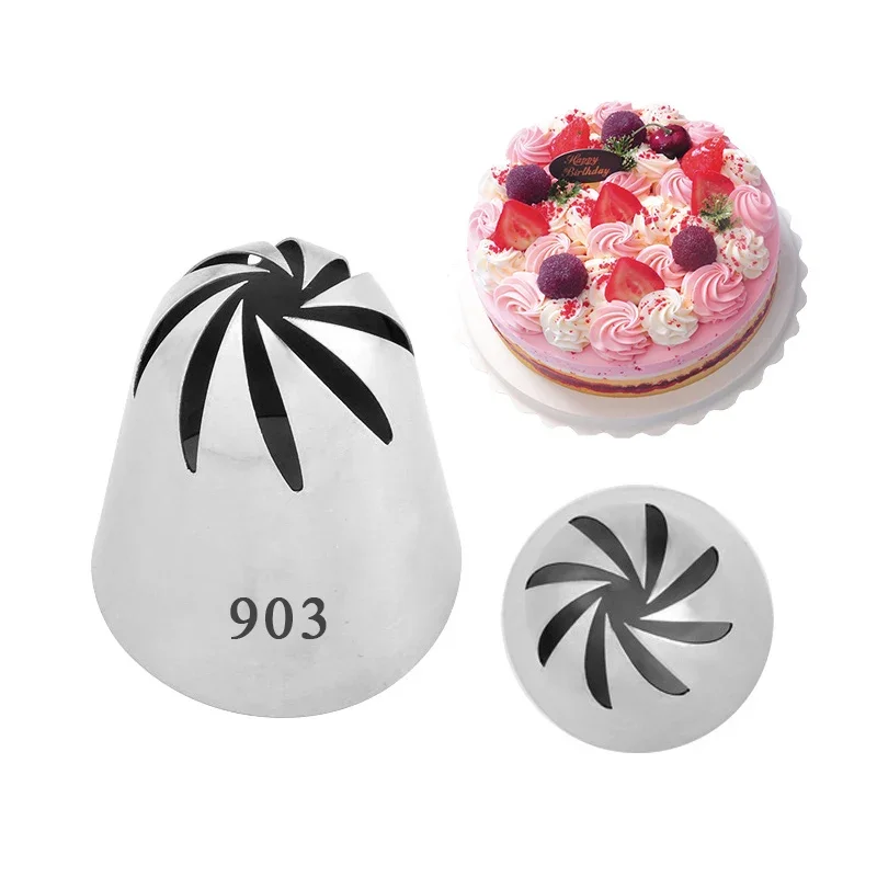 

903 Large Size Stainless Steel Nozzle Icing Piping Russian Pastry Kitchen Tips Cream Cake Fondant Decorating Cupcake Baking Tool