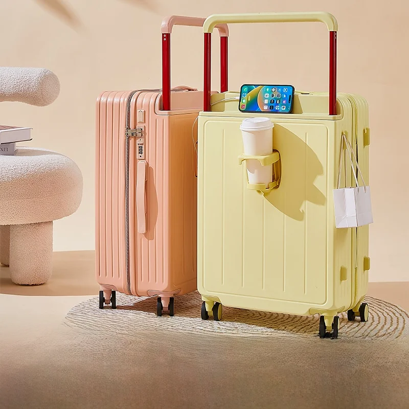 small-cabin-hand-carry-on-suitcase-travel-202426-inch-fre-sle-polyester-ex-zipper-closure-universal-wheel