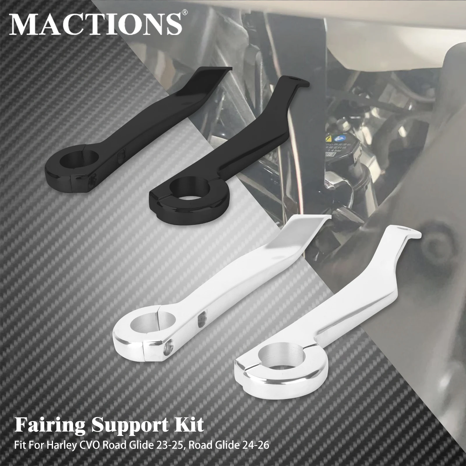 

Motorcycle Fairing Support Kit Mounting Bracket Engine Guard Lowers For Harley CvO Road Glide 2023-2025 Road Glide 2024-2026