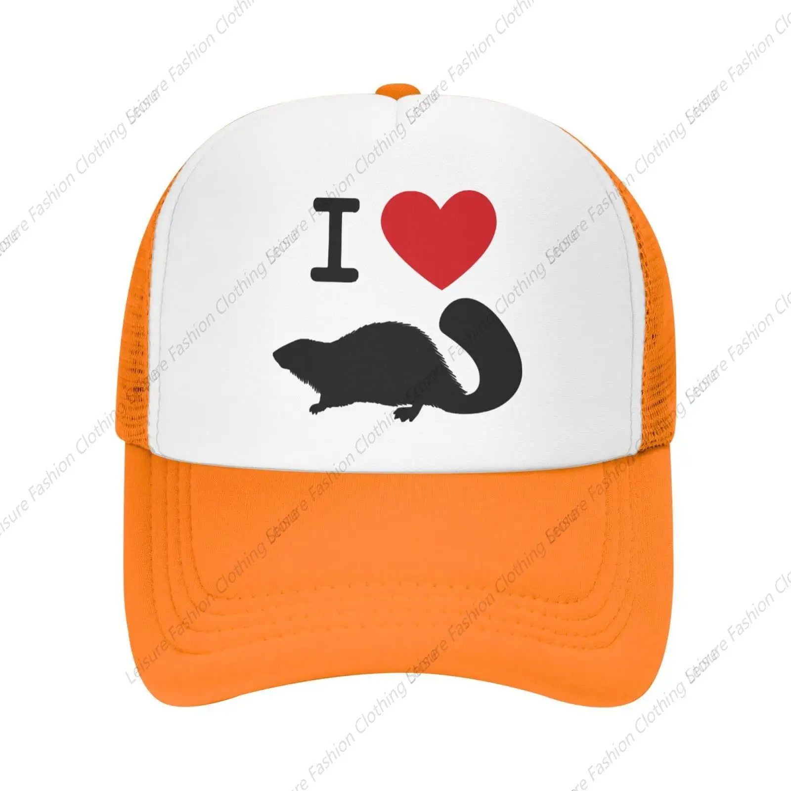 

I Heart Beaver Love Hats Mesh Cap for Men Women Adjustable Trucker Hat Baseball Caps