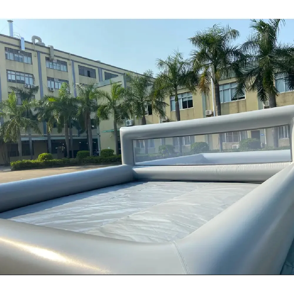 Strong PVC Giant Inflatable Gray Beach Pool Volleyball Court Field Water Play Sport Game for Family Reunion Summer