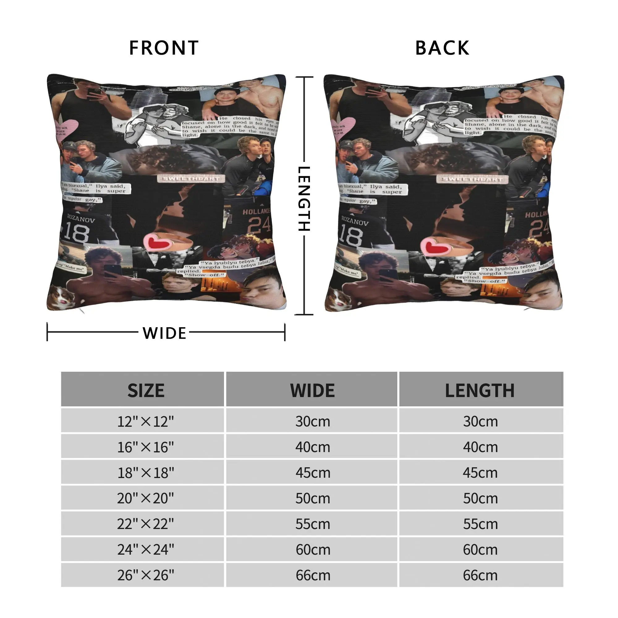 Warm Car  Heated Rivalry Humorous  Decorations Pillowcase Merch Hollander  and Ilya Rozanov  Pillow Covers Square Multi Size
