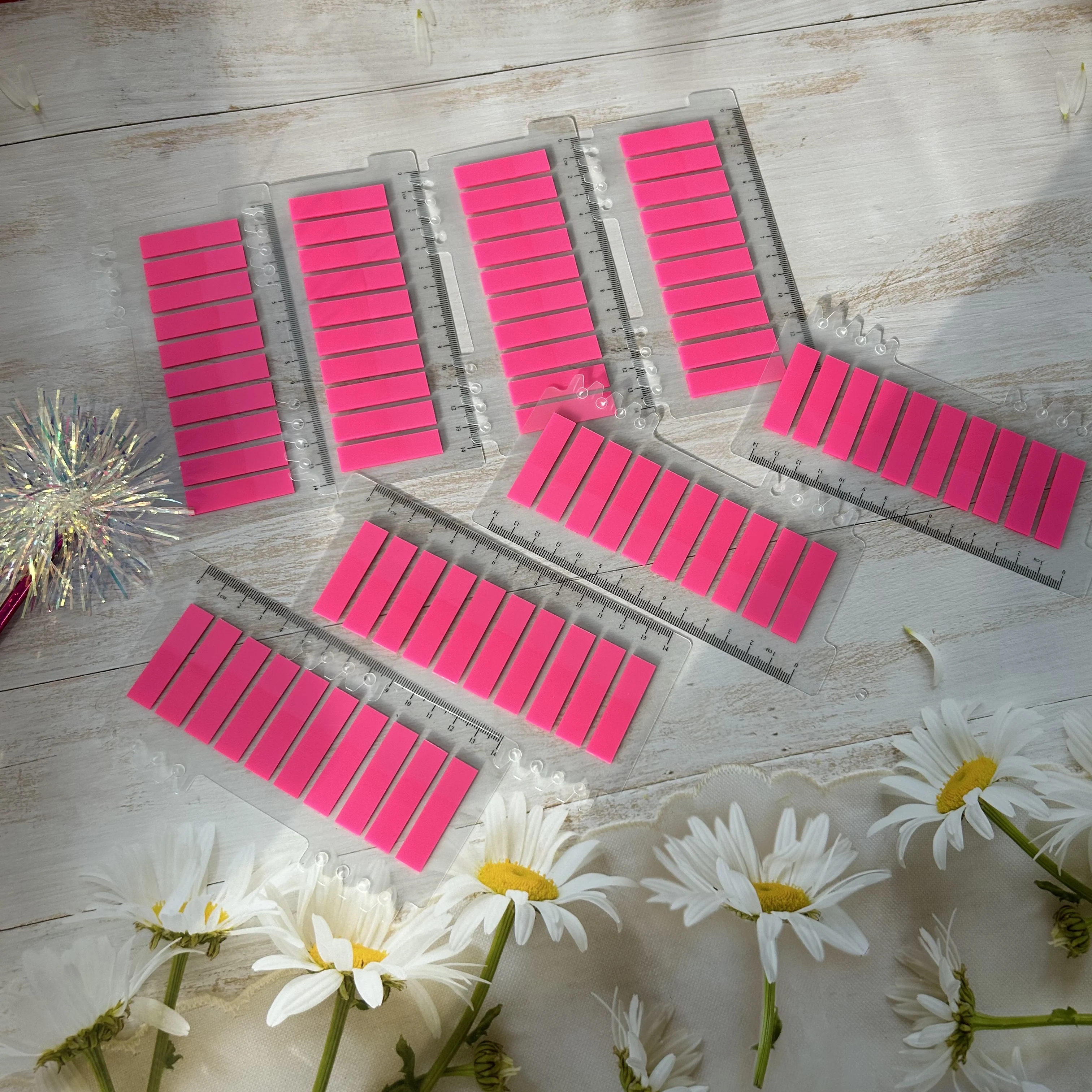 8 حزم 1600 ورقة اللون الوردي ملاحظات لاصقة المقرب ملصق مؤشر أعلام مفتاح التسمية المرجعية اللوازم المكتبية المدرسية القرطاسية