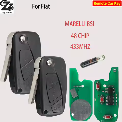 Zz For Fiat Ducato Bravo Liena Panda Idea Punto Stilo ID48 Chip Marelli BSI 433MHz Car Remote Control Smart Key