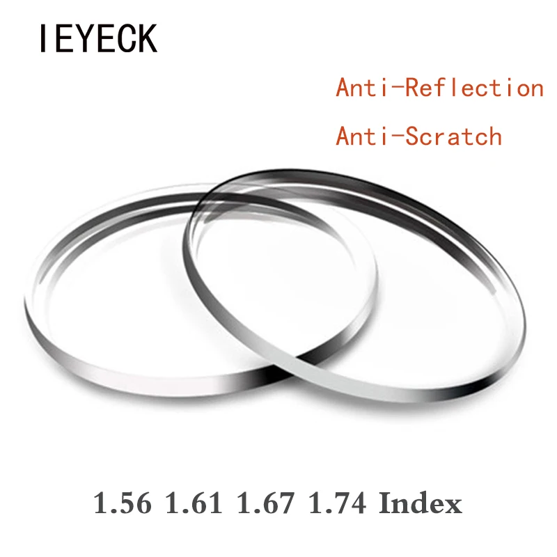 

1.56 1.61 1.67 1.74 Single Vision Aspheric Prescription Optical Glasses Lenses Myopia Customized Anti reflection/scratch Lenses