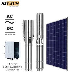 AC DC Solar Panel Shallow Well Irrigation Motor Pump Solar Hybrid Inverter Controller Borehole Submersible Centrifugal Pump Kits