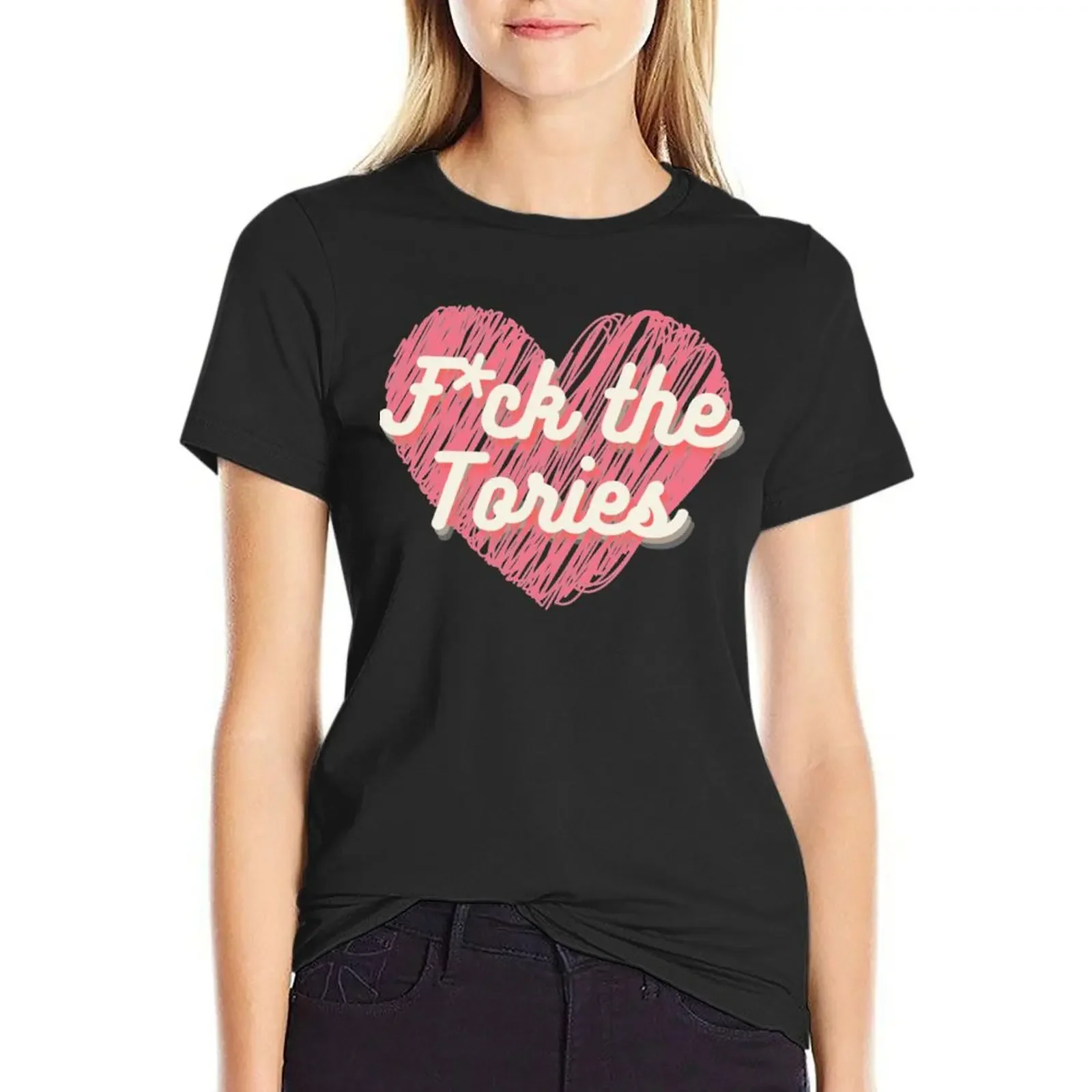 

F The Tories T-Shirt oversized aesthetic clothes Female clothing tops for Women