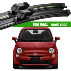 For Fiat 500 2007-2017 500L 2012-2022 500X 2014-2023 500C 2pcs Front Windshield Wiper Blades Accessories Windscreen Window