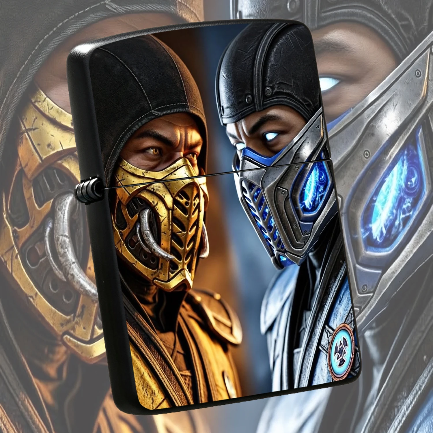 Themed Stylish Lighter Featuring Scorpion And Sub-Zero Face To Face, Portable Trendy Accessory For Daily Use, Gifting And Collection, Fits All Scenarios As Cool Themed Peripheral Decor Interesting And Humorous Lighters