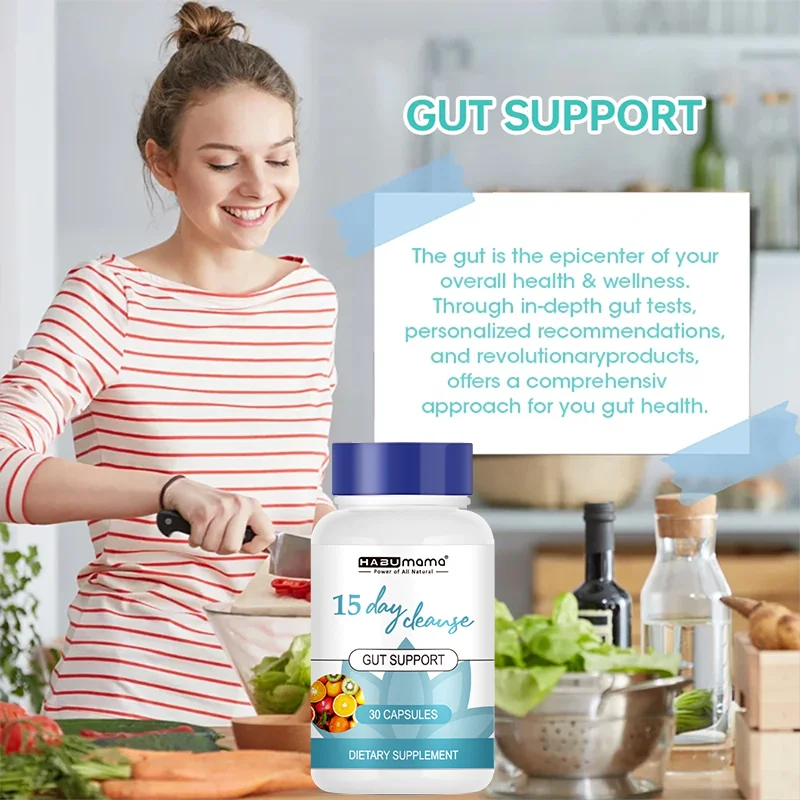 Gut and Colon Support 15-day Cleanse and Detox To Reduce Abdominal Pain, Bloating, Constipation and Aid Gut Health