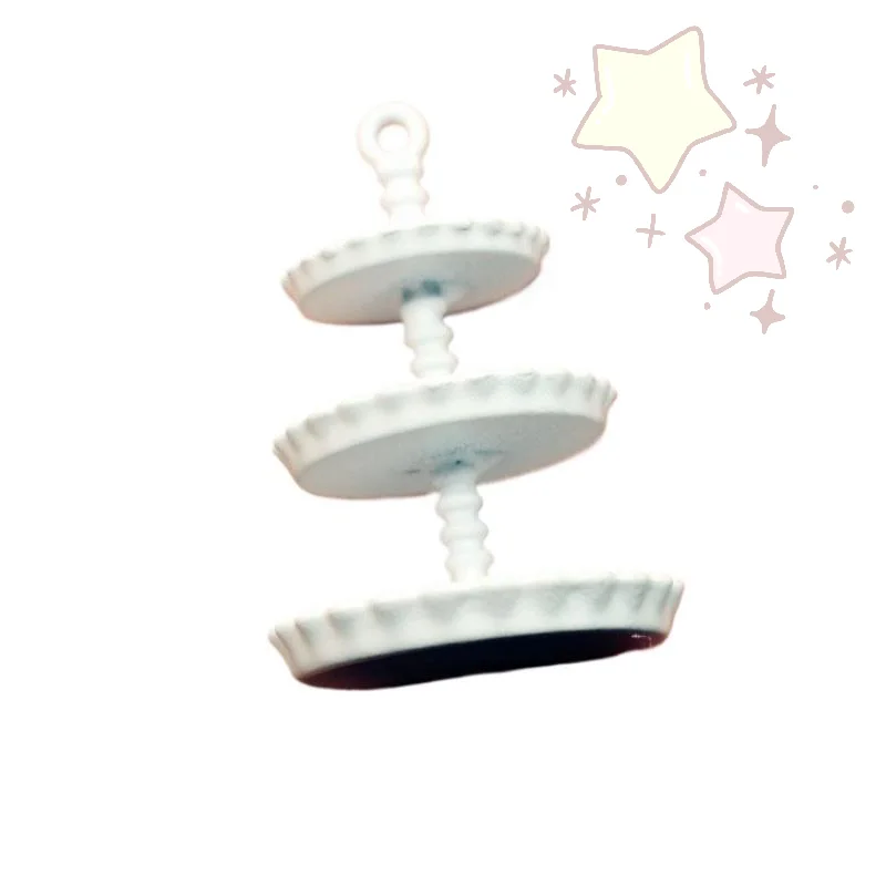 [TJ]1Pcs Dollhouse Mini Cake Tray Model Simulation Miniature Cake Stand Ornament Toys Scene Decoration Doll House Accessories