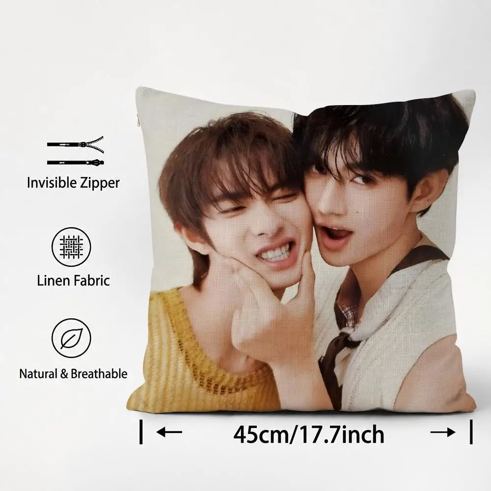 Character Poohpavel Cushion Cover Cushion Covers Natural Linen Breathable Sofa Bedroom Decor Pillowcase