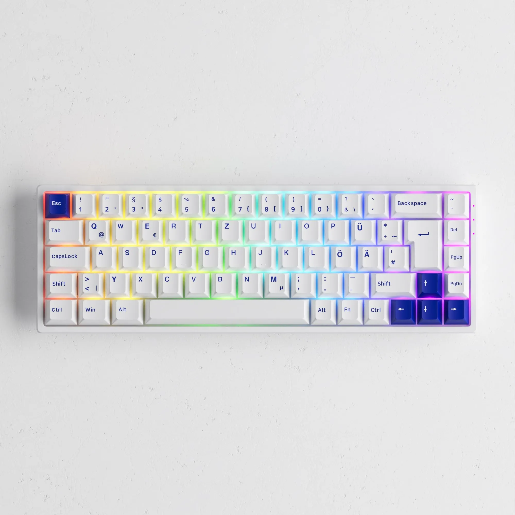 

Akko 3068B Plus Blue on White Custom Wireless DE/UK/Nordic Layout Mechanical Gaming Keyboar ISO RGB Hot-Swap BT 5.0/2.4Ghz/USB-C