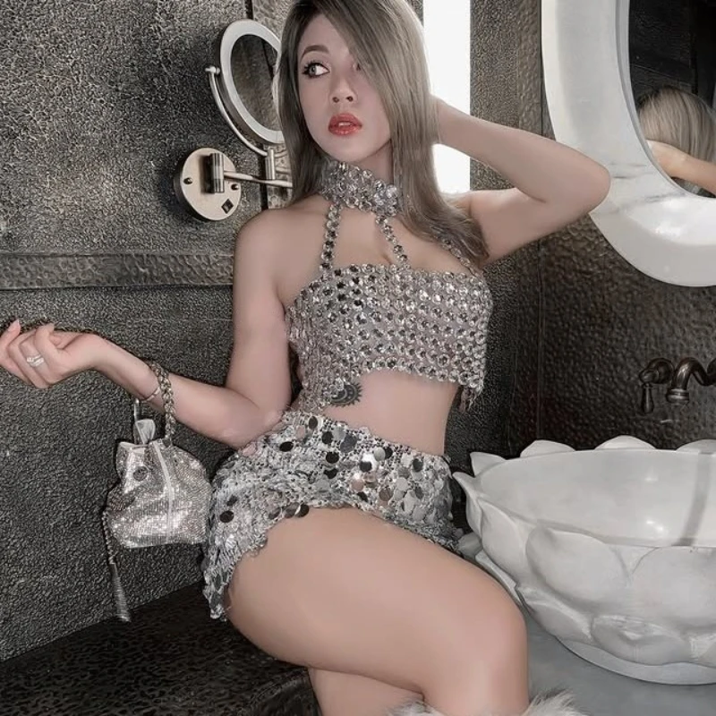 

Women AB Colored Rhinestone Bustier Crop Top Spaghetti Strap Push Up Corset Vest cute art sailor moon cute baby yoda