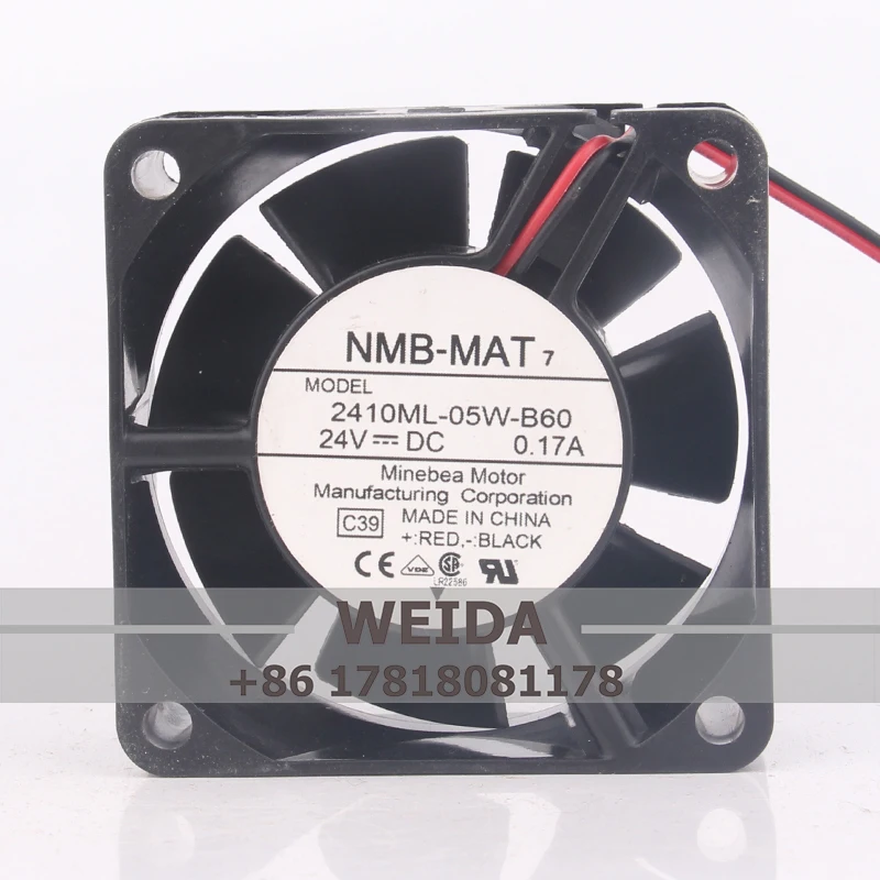 2410ML-05W-B60 Cooling Fan for NMB 12V 48V DC24V 0.17A EC AC 60X60X25MM 6CM 6025 Ultra-silent Axial Flow Centrifugal Ventilation