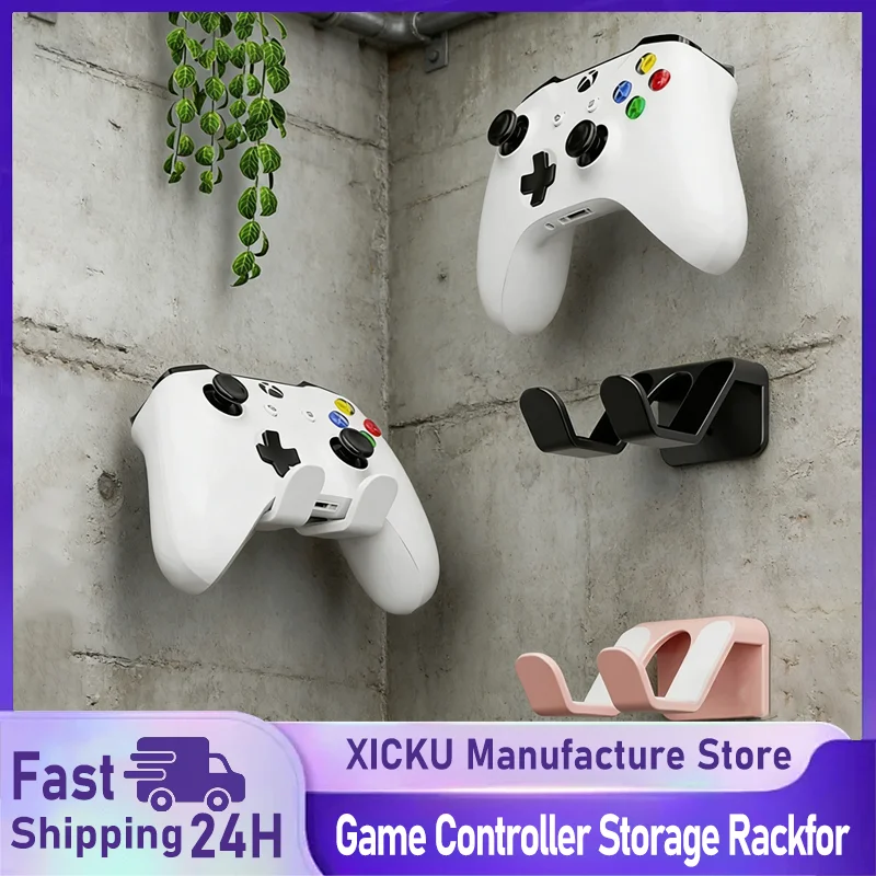 Wall Mounted Game Controller Bracket Bracket Base No Punching Required Controller Storage Rack for Nintendo Switch Pro Sony Xbox