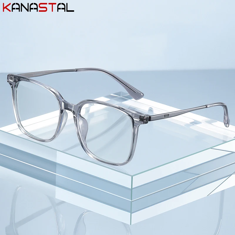 TR90 Titanium Eyeglasses Frame Women Men Blue Light Blocking Glasses Fashion Square Computer Goggles Prescription Eyewear Frames