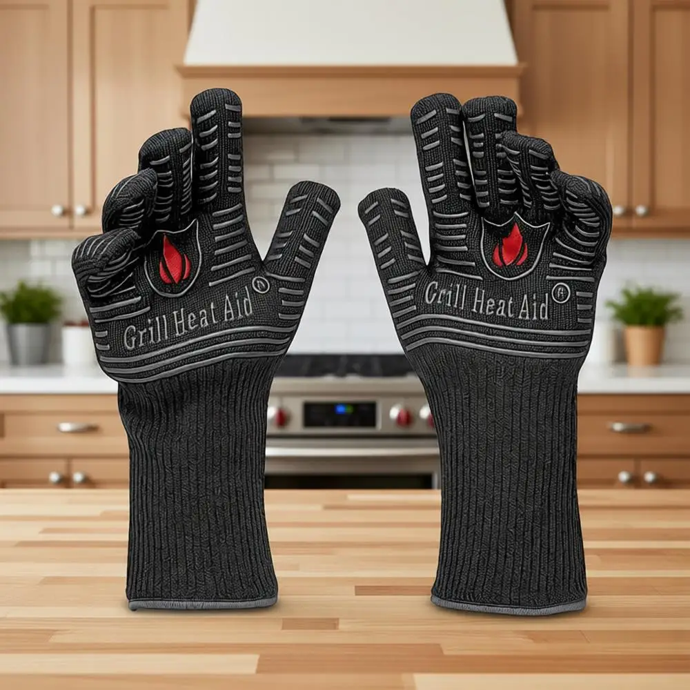 

Термостойкие перчатки для гриля, барбекю на открытом воздухе и использования в духовке