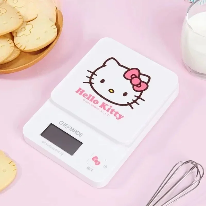 New Cartoon Sanrio Hello Kitty Cinnamoroll Digital Food Scale 0.1g High Precision Baking Scale Compact Portable Kitchen Weighing