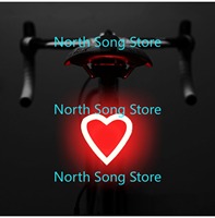 Bike Tail Light Rechargeable LED Bicycle Rear Light for Night Riding,Bright Heart Shape Bike Taillight,Cycling Warning TailLight