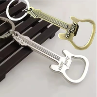 Creative Guitar Bottle Opener Keychain Bar Bottle Opener Starter Pendant Practical Metal Bottle Opener Souvenir Gift