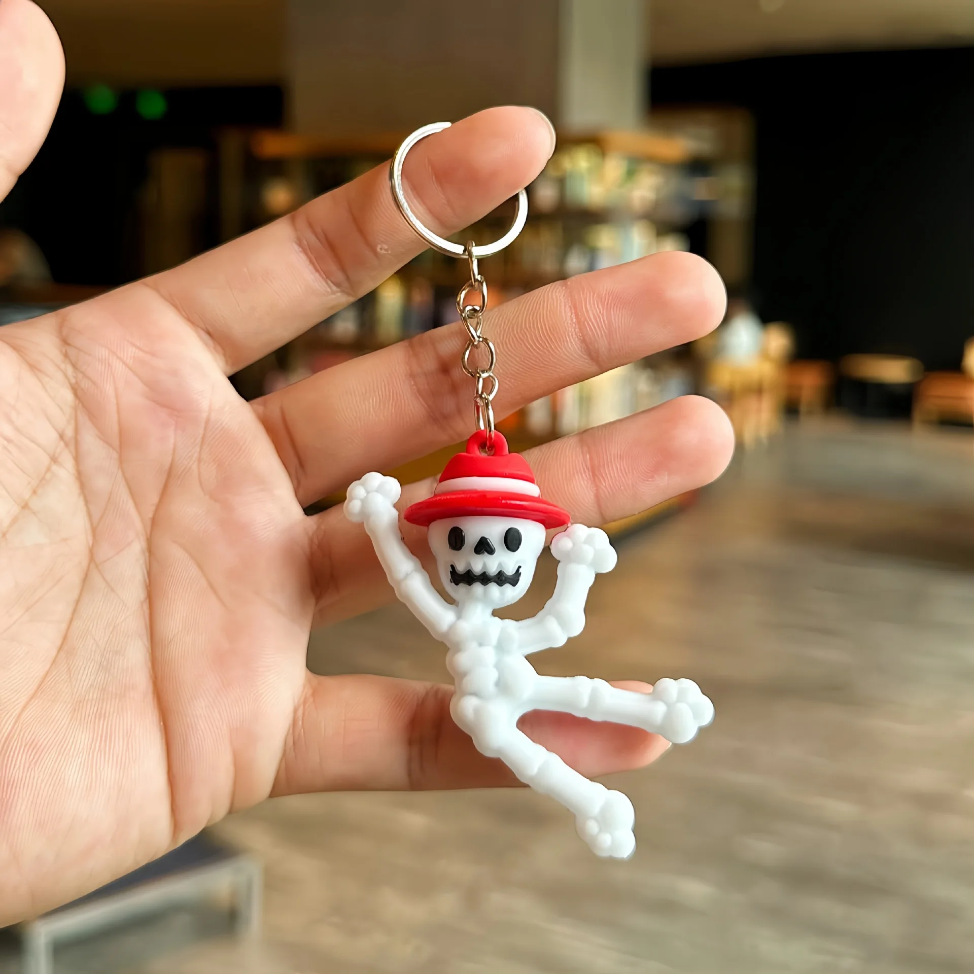 New Halloween Keychain Pendant Doll Accessories Car Keychain Pendant Small Gift Ghost Keychain Funny 3D Halloween Doll Book Bag