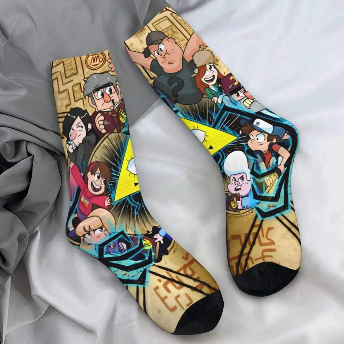 Gravity Falls Socks Bill Cipher Fashion Stockings Autumn Anti Skid Men Socks High Quality Design Outdoor Socks