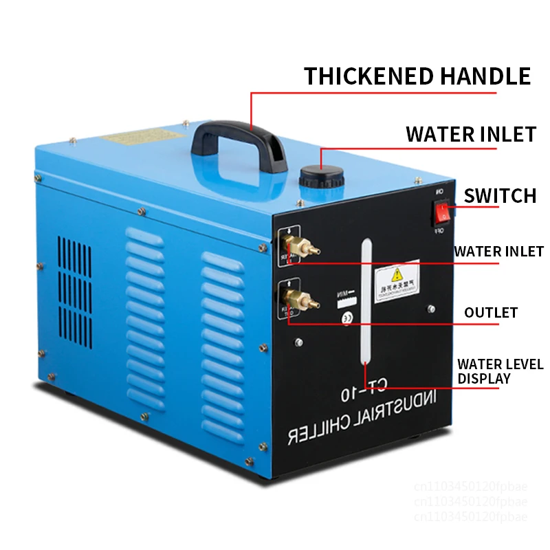 

Высокопроизводительный охладитель для насосов, аппаратов TIG-сварки, систем охлаждения плазменных резаков CT-10, портативный промышленный водоохладитель 10 л, низкий уровень шума