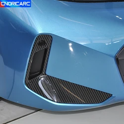 Car Styling Front Fog Lamp Bumper Frame Decoration For BMW 3 Series G20 2023 Carbon Fiber Color Wind Knives Air Intake Trim