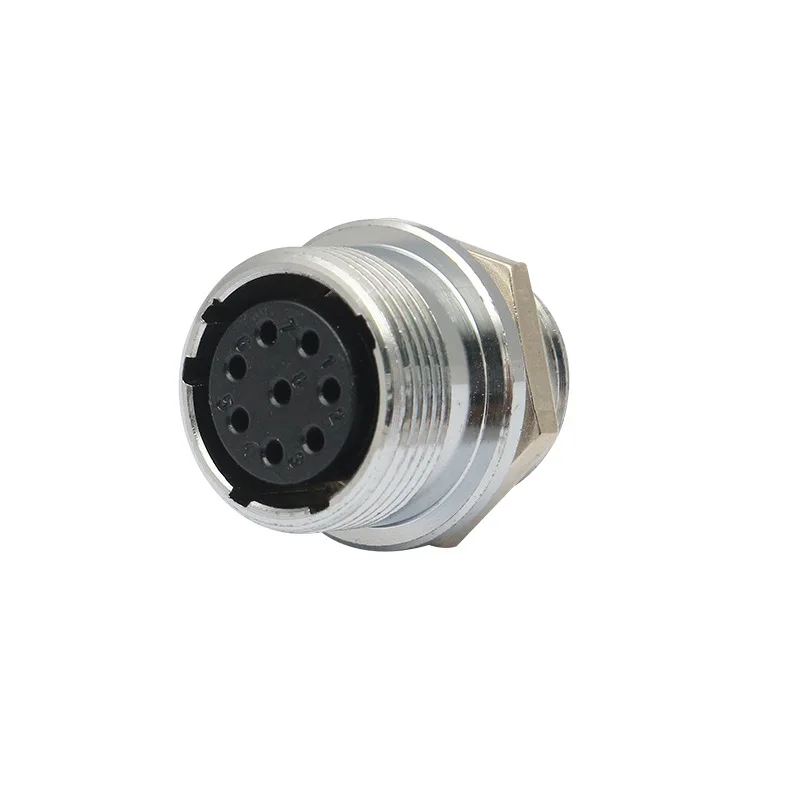 P20F Series Nut Fixed Board Mount Electrical Connector Easy to Install Current Stabilized Aviation Socket