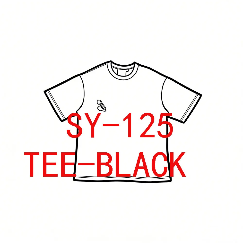 SY-125    Men's Cotton Short Sleeve Tee Jogger T-shirt Summer Tracksuit Top Jersey Steel Stamp Printed Short-sleeved Shirt