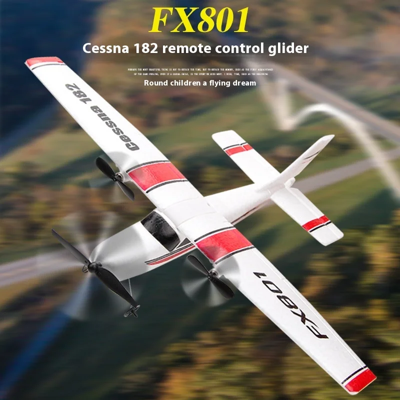 Fx801 Remote Control Aircraft 182 Cessna Fixed Wing Remote Control Foam Aircraft Glider Model Aircraft Toy