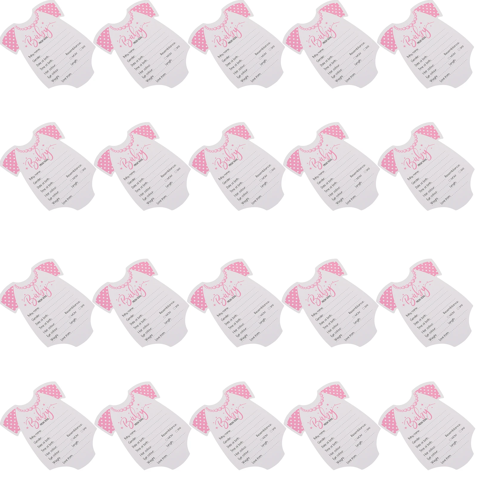

20 Pcs Month Sticker Card Party Supplies Newborn Dad Cards Photography Props Mom Paper