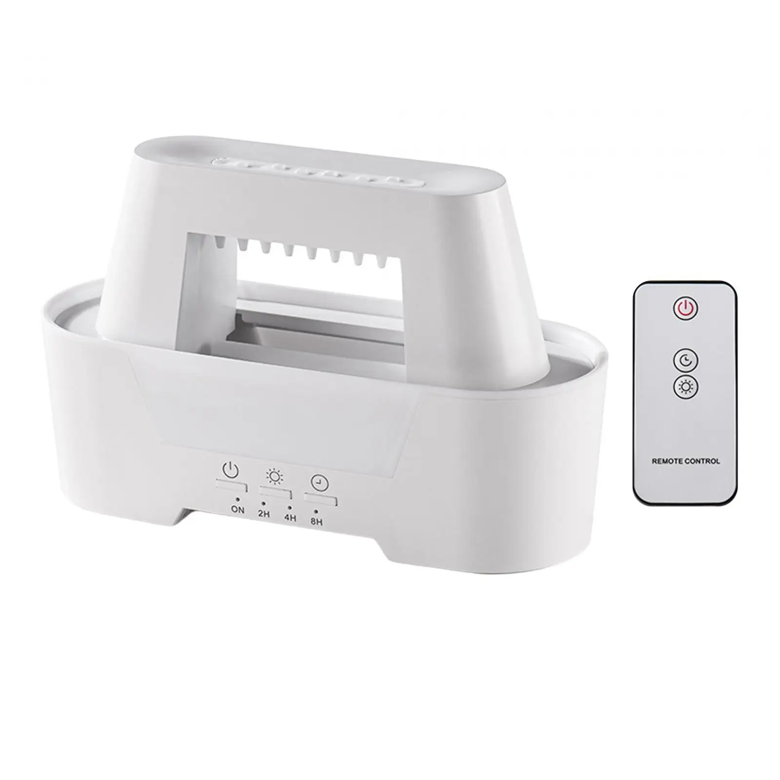 Diffuseur d'huiles essentielles avec lumière ambiante, gouttes de pluie, humidificateur de bureau, polyvalent, blanc, famille, UE, 220V