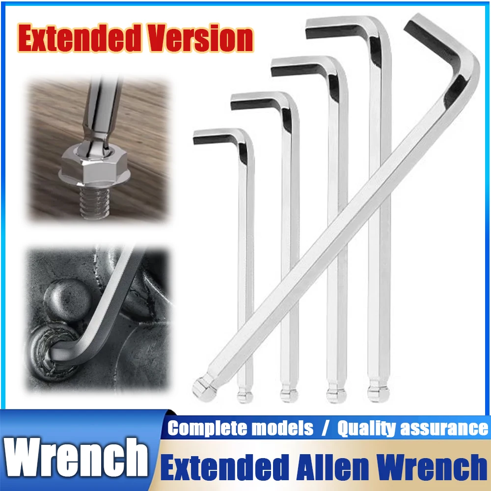 

Professional Allen Wrench Extended Allen Wrench L-shaped 1.5/2/2.5/3/4/5/6/8/10/12/14/16/17/19mm is Available DIY Home Hand Tool