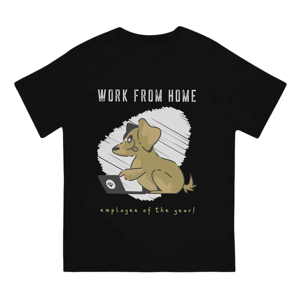 Work From Home Employee OF The Year Cute Dog Man TShirt Cute Fashion T Shirt Graphic Sweatshirts New Trend