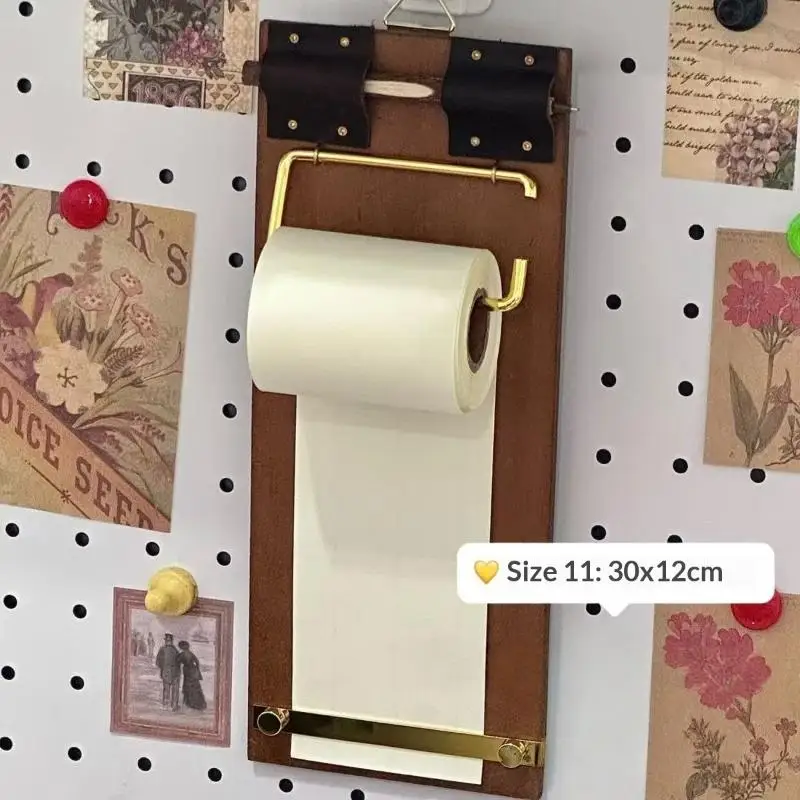 1Pcs Refillable Kraft Paper Roll Kraft Notebook Set Hanging Writing Pad To-Do Lists Handmade Retro Vintage Clipboard DIY Crafts