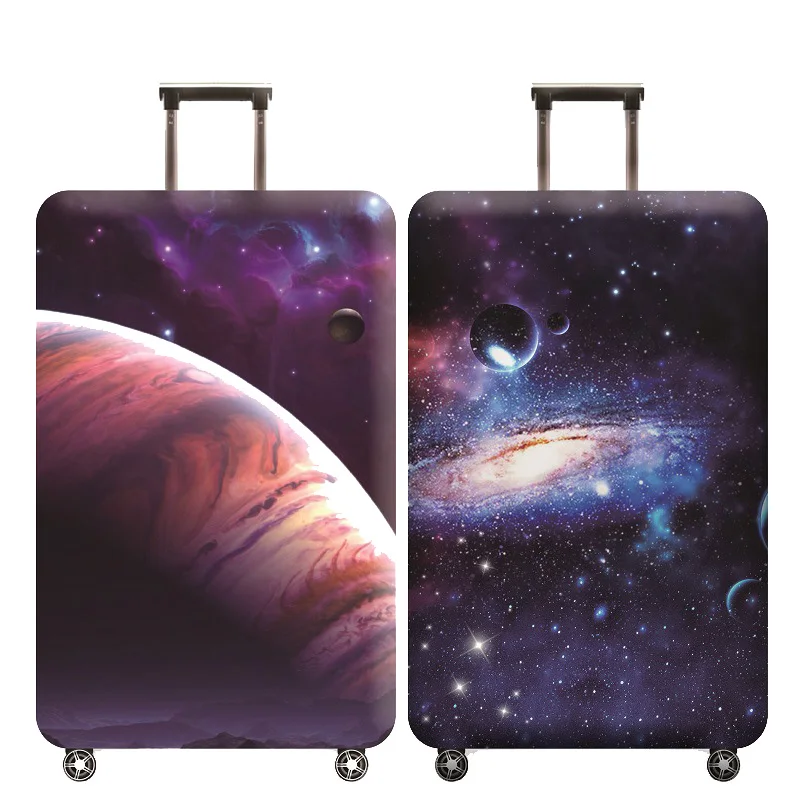 The Planet Pattern Thicken Luggage Cover Elastic Baggage Cover Suitable 18 - 32 Inch Suitcase Case Dust Cover Travel Accessories