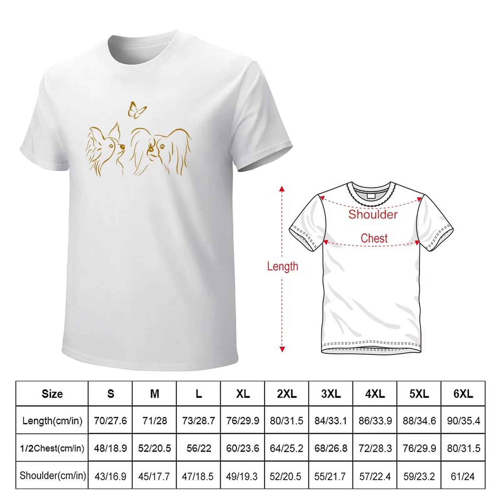 Papillons and Butterfly - Bronze T-shirt sweat Short sleeve tee kawaii clothes designer t shirt men