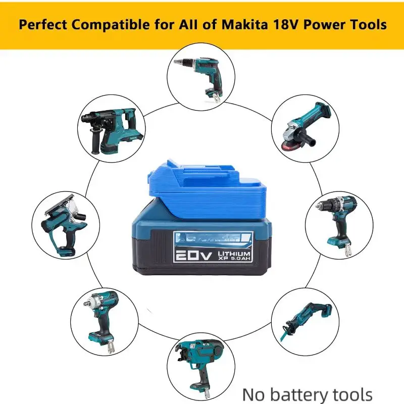 ﻿Adapter For Hercules 20v Lithium Battery ﻿Adapter Converter To Makita  18V  Power Tool ﻿Adapter(Not Include Tools And Battery)