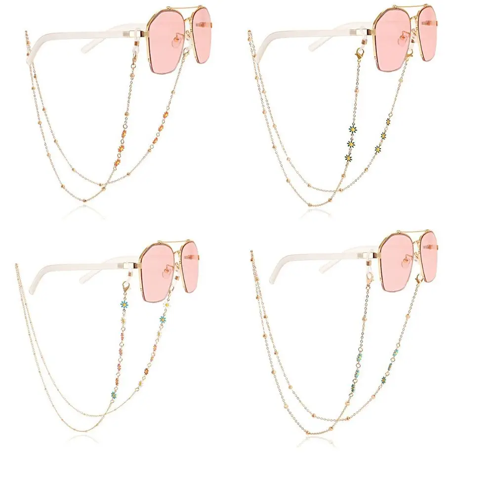 Classic Cute Decoration Fashion Simple Colorful Flower Eyewear Accessories Mask Chain Eyeglasses Lanyard Sunglasses Chain