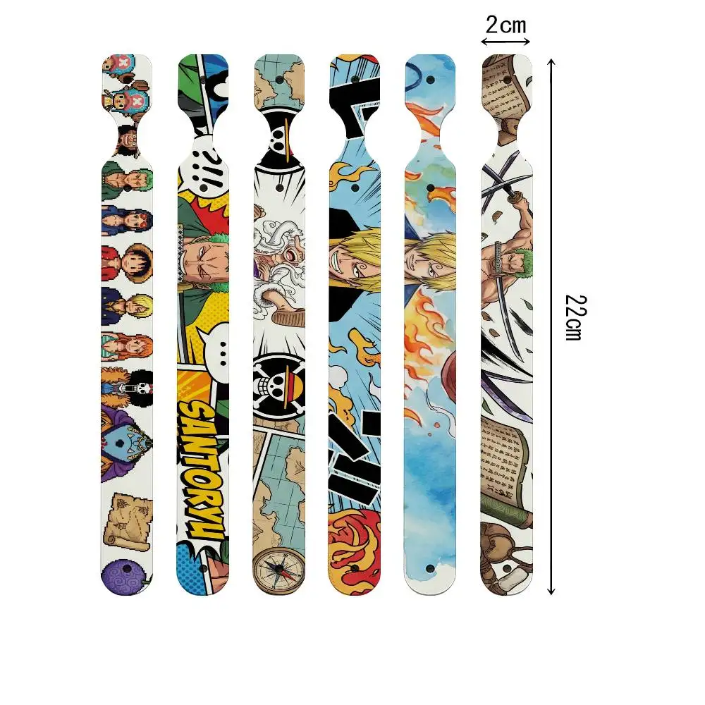 MOTORCYCLE ANIME ONE PIECE LUFFY PU Leather Keychain Minimalist Key Holder Durable Key Organizer Car Keys Bag Accessories