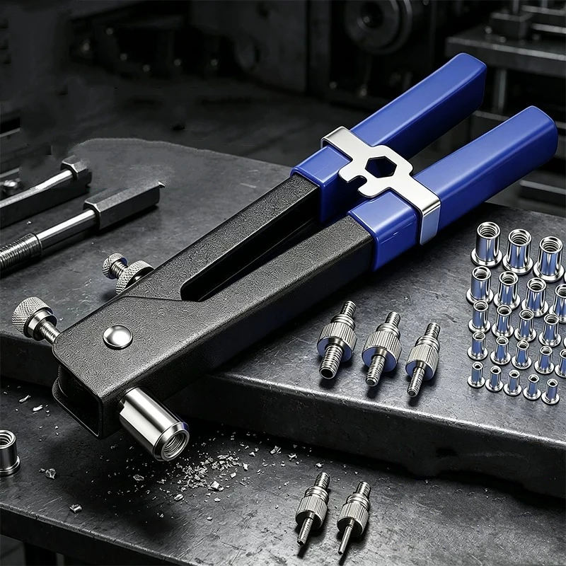 Rivet Nuts Plier Mandrel Kit M3/M4/M5/M6/M8 Nut Rivet Mandrels Repairtool Rivetgun Flatheadscrew Pop Nut Rivet Plier Set