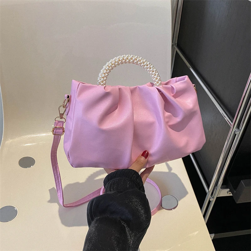 Fold Fashion Pearl Mandarin Bags New Performing Small Fang Shoulder Body Bags