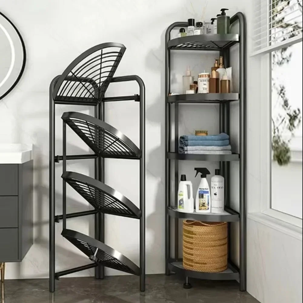 Bathroom Multi-layer Shelving Triangle Organizer 3/4/5 Tier Storage Shelf Gap Storage Rack Large Capacity Kitchen Organizer