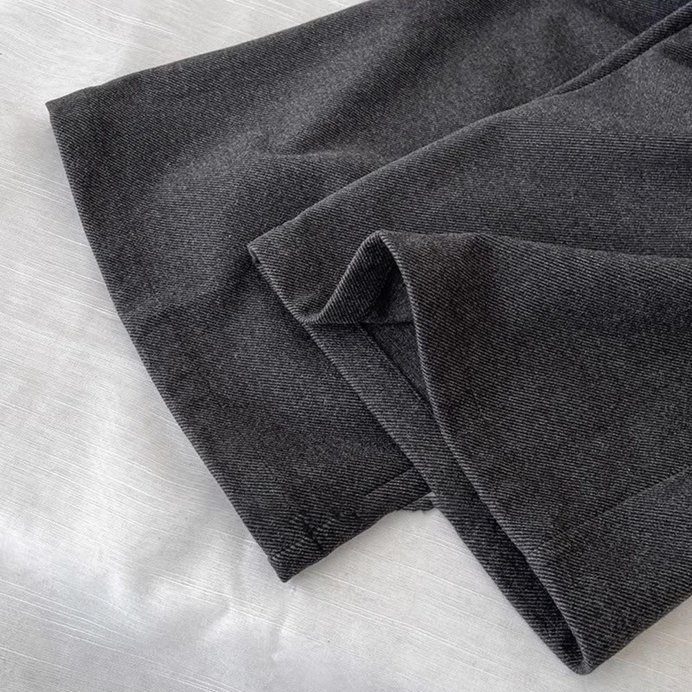 

Повседневные брюки Брюки с высокой талией для повседневного использования 2XL Черные и серые стильные плиссированные брюки с эластичной резинкой на талии слегка эластичные