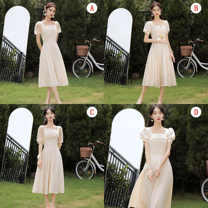Maids of Dr 2025 New Sle Sister up Ele Sensation Registration Ceremony Par Dr Summer Wear Polyest...