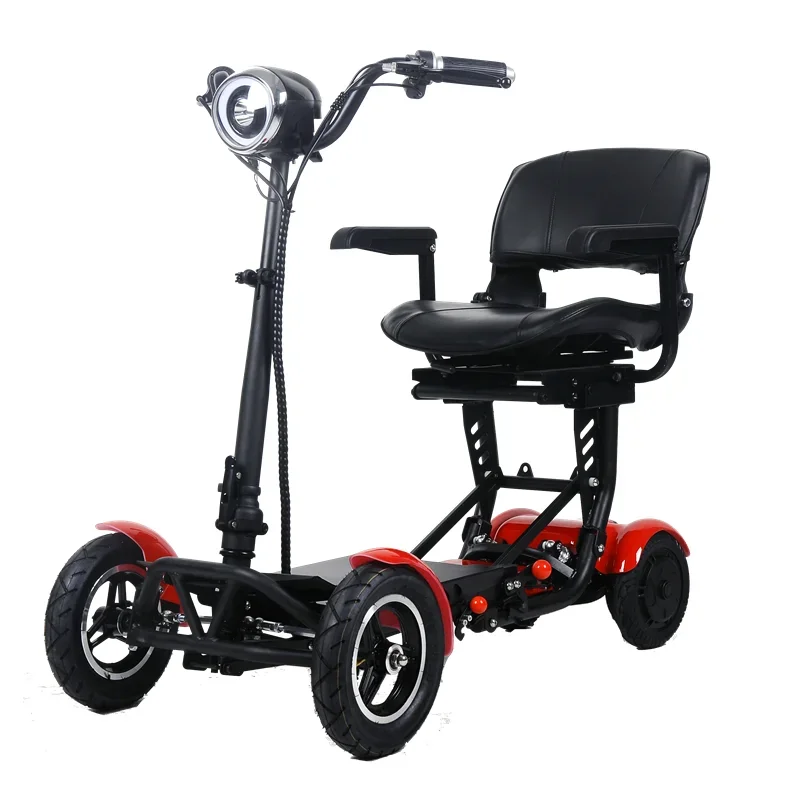 Small Mobility E Scooter Electric Tricycles Rehabilitation Elderly 50cc Folding Handicapped Scooters Front 8inch Rear 10inch